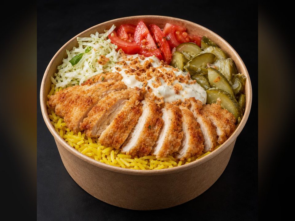 Bowl șnițel de pui